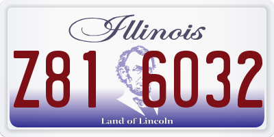 IL license plate Z816032