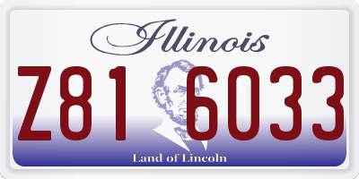 IL license plate Z816033
