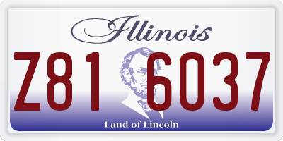 IL license plate Z816037