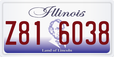 IL license plate Z816038