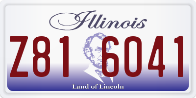 IL license plate Z816041