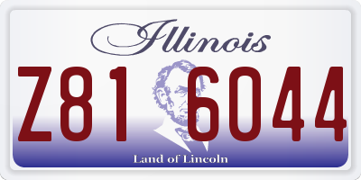 IL license plate Z816044