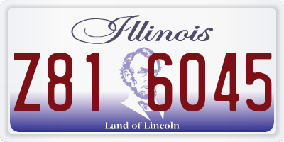 IL license plate Z816045