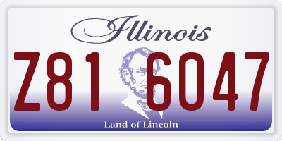 IL license plate Z816047