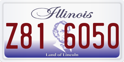 IL license plate Z816050