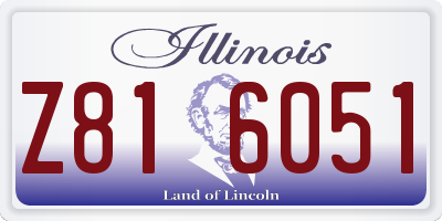 IL license plate Z816051