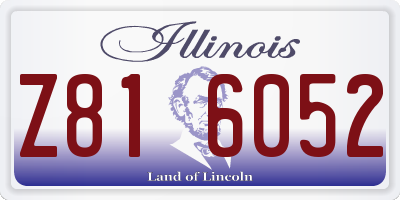 IL license plate Z816052