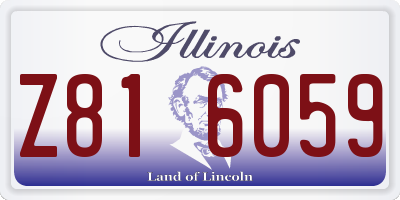 IL license plate Z816059