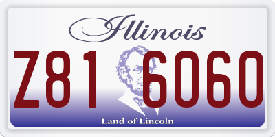 IL license plate Z816060