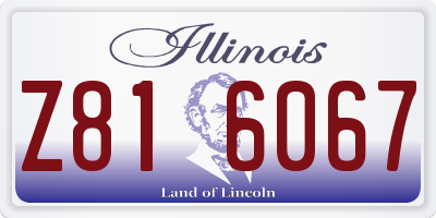 IL license plate Z816067