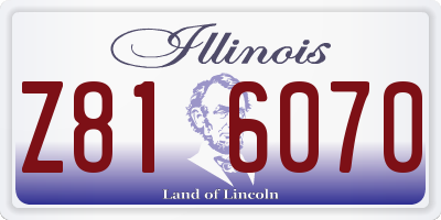 IL license plate Z816070
