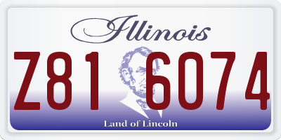 IL license plate Z816074