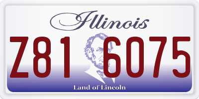 IL license plate Z816075
