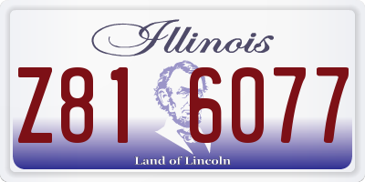 IL license plate Z816077