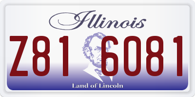 IL license plate Z816081