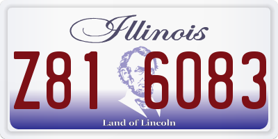 IL license plate Z816083