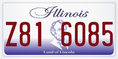 IL license plate Z816085