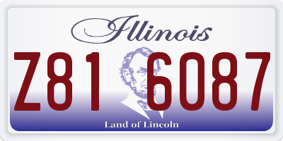 IL license plate Z816087