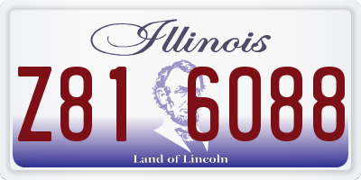 IL license plate Z816088