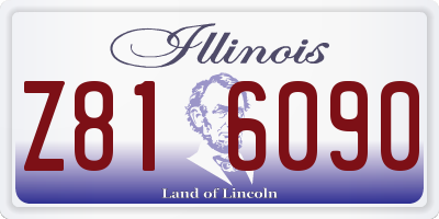 IL license plate Z816090