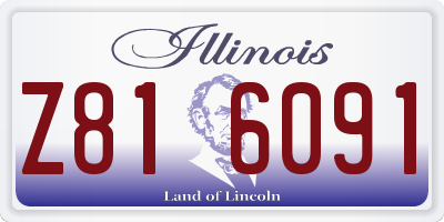 IL license plate Z816091
