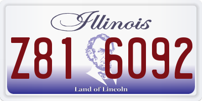 IL license plate Z816092