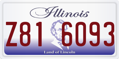 IL license plate Z816093
