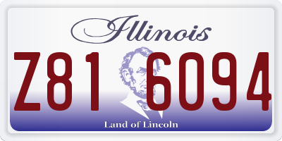 IL license plate Z816094