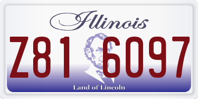 IL license plate Z816097