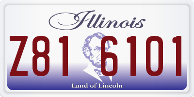 IL license plate Z816101