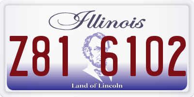 IL license plate Z816102
