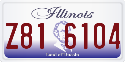 IL license plate Z816104