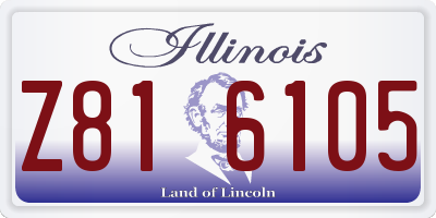 IL license plate Z816105