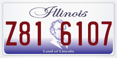 IL license plate Z816107
