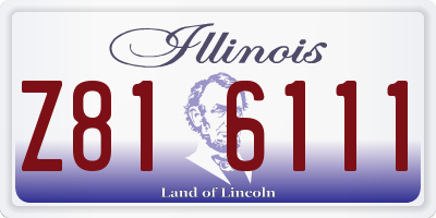 IL license plate Z816111