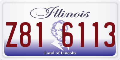 IL license plate Z816113