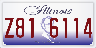 IL license plate Z816114
