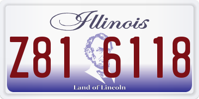IL license plate Z816118