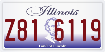 IL license plate Z816119