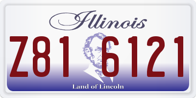 IL license plate Z816121