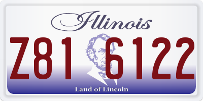 IL license plate Z816122