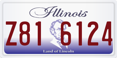 IL license plate Z816124
