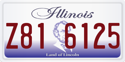 IL license plate Z816125