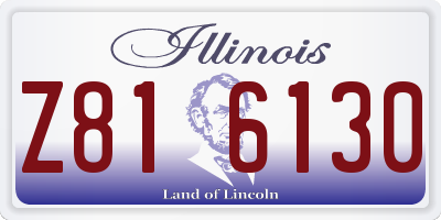 IL license plate Z816130