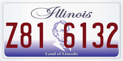 IL license plate Z816132