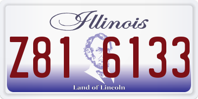 IL license plate Z816133
