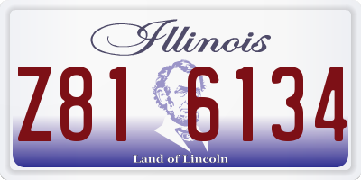 IL license plate Z816134