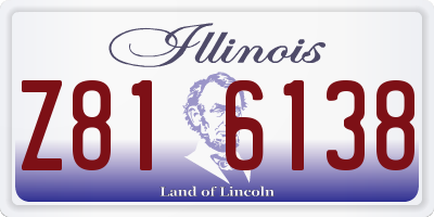 IL license plate Z816138