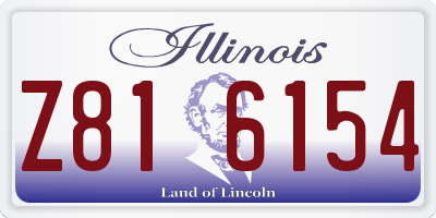 IL license plate Z816154