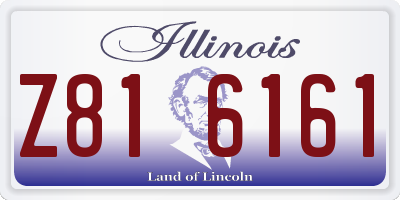 IL license plate Z816161